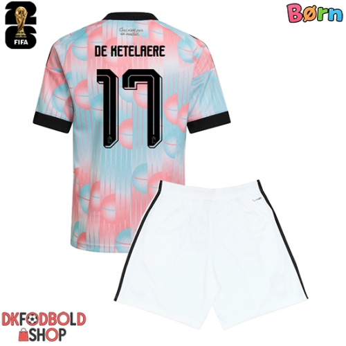 Belgien Charles De Ketelaere #17 Udebanesæt Børn VM 2026 Kort ærmer (+ korte bukser)